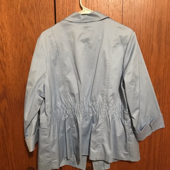 NWOT NEW QVC Joan Rivers Size 1X 18/20 Jacket Coat Coat Pockets Blue Women’s - Picture 4 of 4